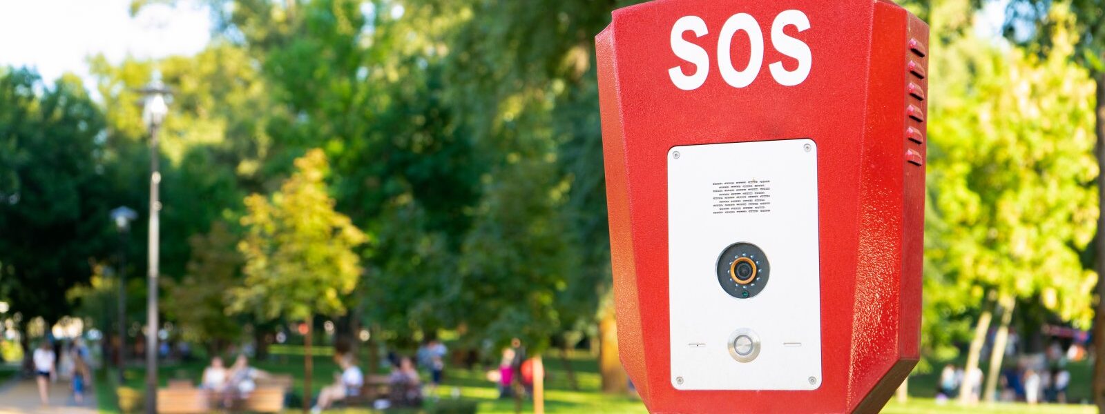 emergency call box in the park on sunny day 2026 03 20 05 54 50 utc